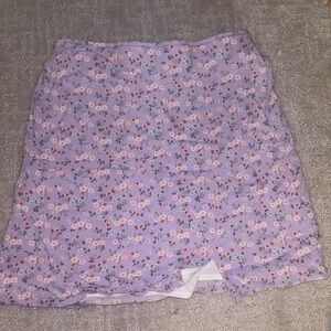 No Boundaries Floral Purple Mini Skirt